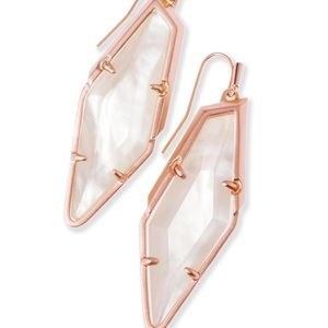Bexley rose gold & ivory mother of pearl earrings